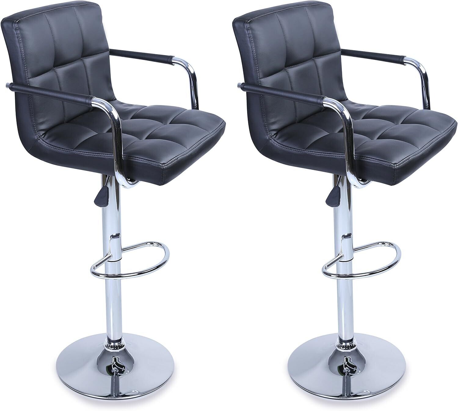 2 Sets of Bar Stools with Backrests and Armrests – Stylish Bar and Counter Stool Sets for Home and Commercial Use