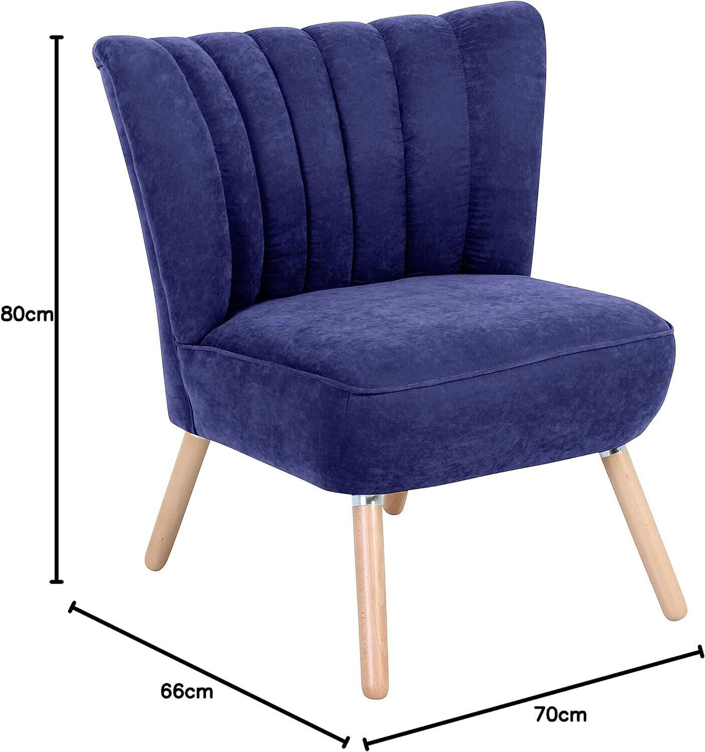 Single Modern Designed Crush Velvet Accent Chair