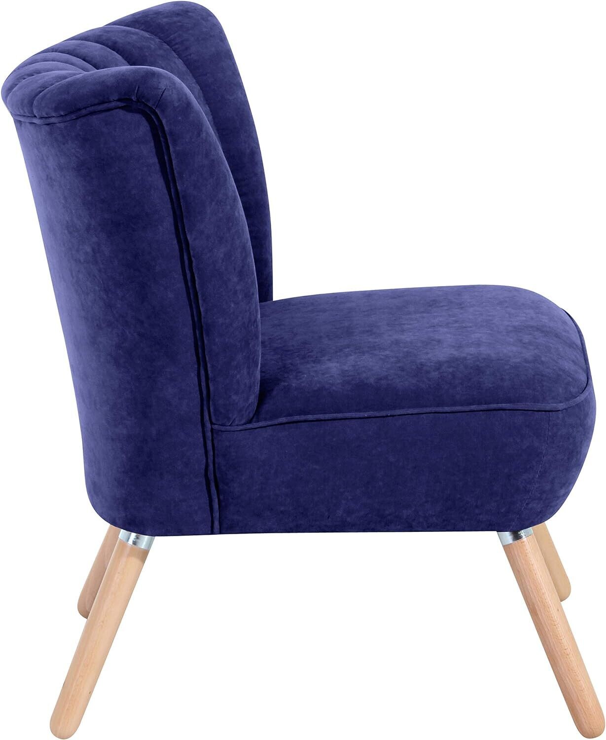 Single Modern Designed Crush Velvet Accent Chair