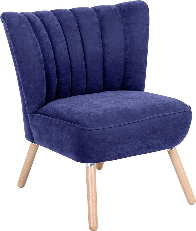 Single Modern Designed Crush Velvet Accent Chair