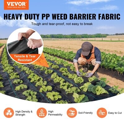170g/m² weed fleece garden fleece against weeds film made of PP Water-permeable Tear-resistant Corrosion