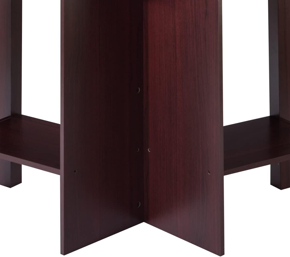 Corner Desk Office Table with Keyboard Drawer, Storage Shelves, Adjustable Height, Modern Design and Space Saving Workstation