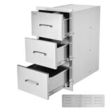 40x77 cm Island Drawer Storage Outdoor Stainless Steel 3 BBQ Access Drawer