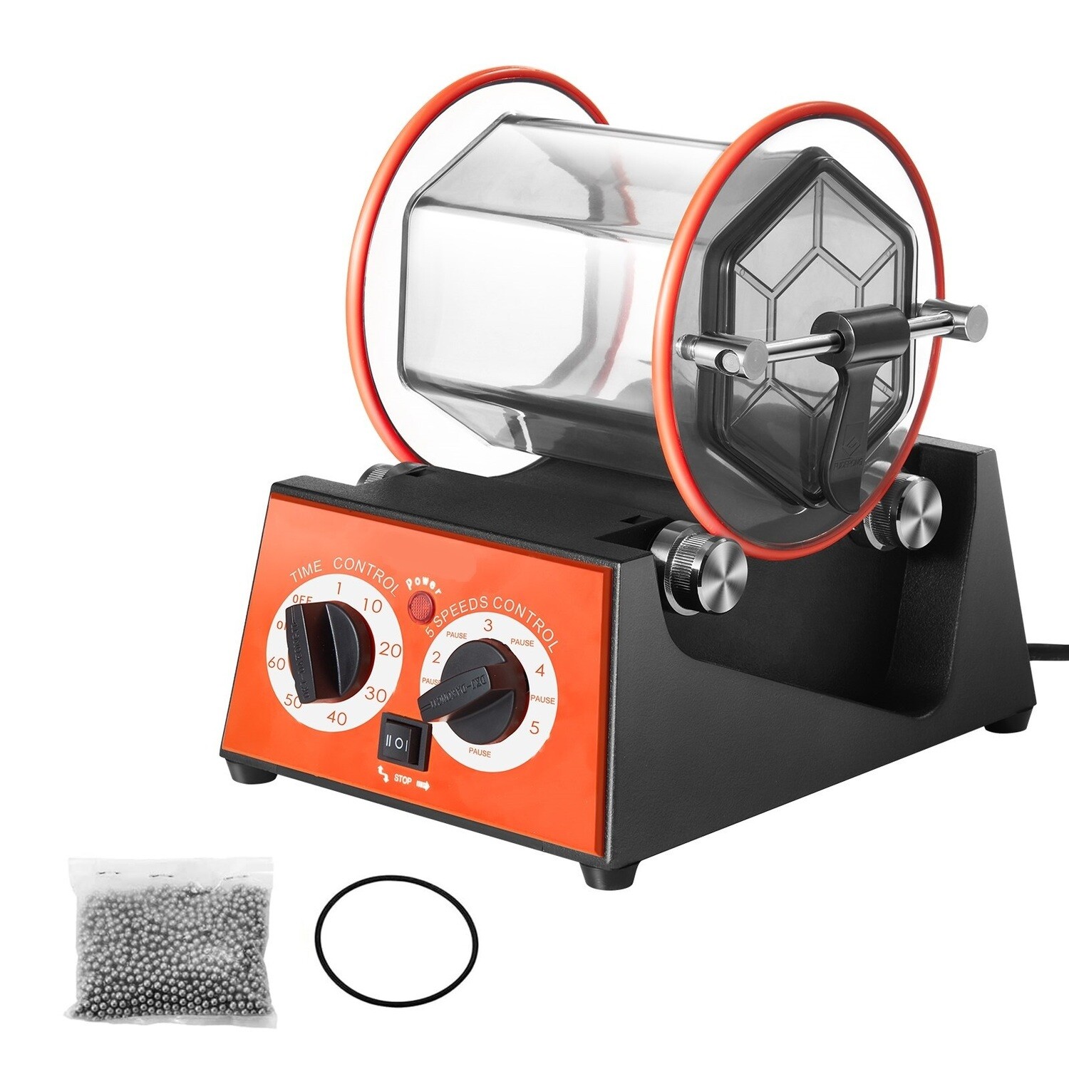 3-5kg Rotary Tumbler Surface Polisher Jewelry Polishing Machine – DIY Gemstone Finish for Professional Quality Results