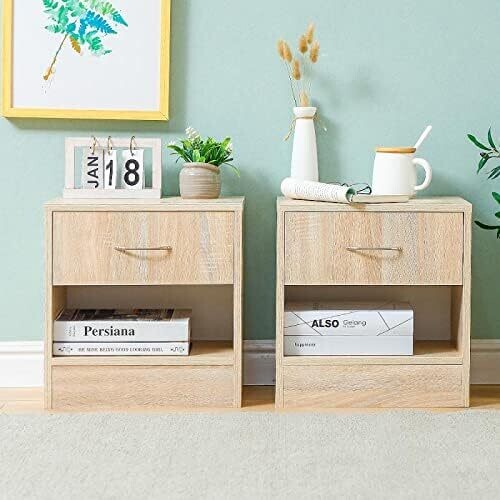 Night Stand 2 Pcs/set Bedroom Bedside Table Coffee Table Bedside Table Storage Storage Bedside Table Household Furniture End Table