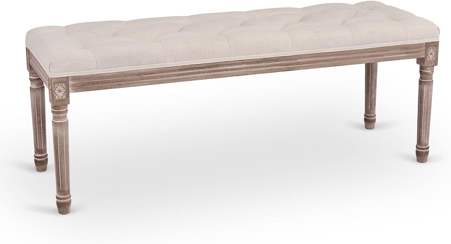 Upholstered Velvet Piano Stool and Makeup Bench – Padded Seat with Wooden Legs for Bedroom and Living Room Decor