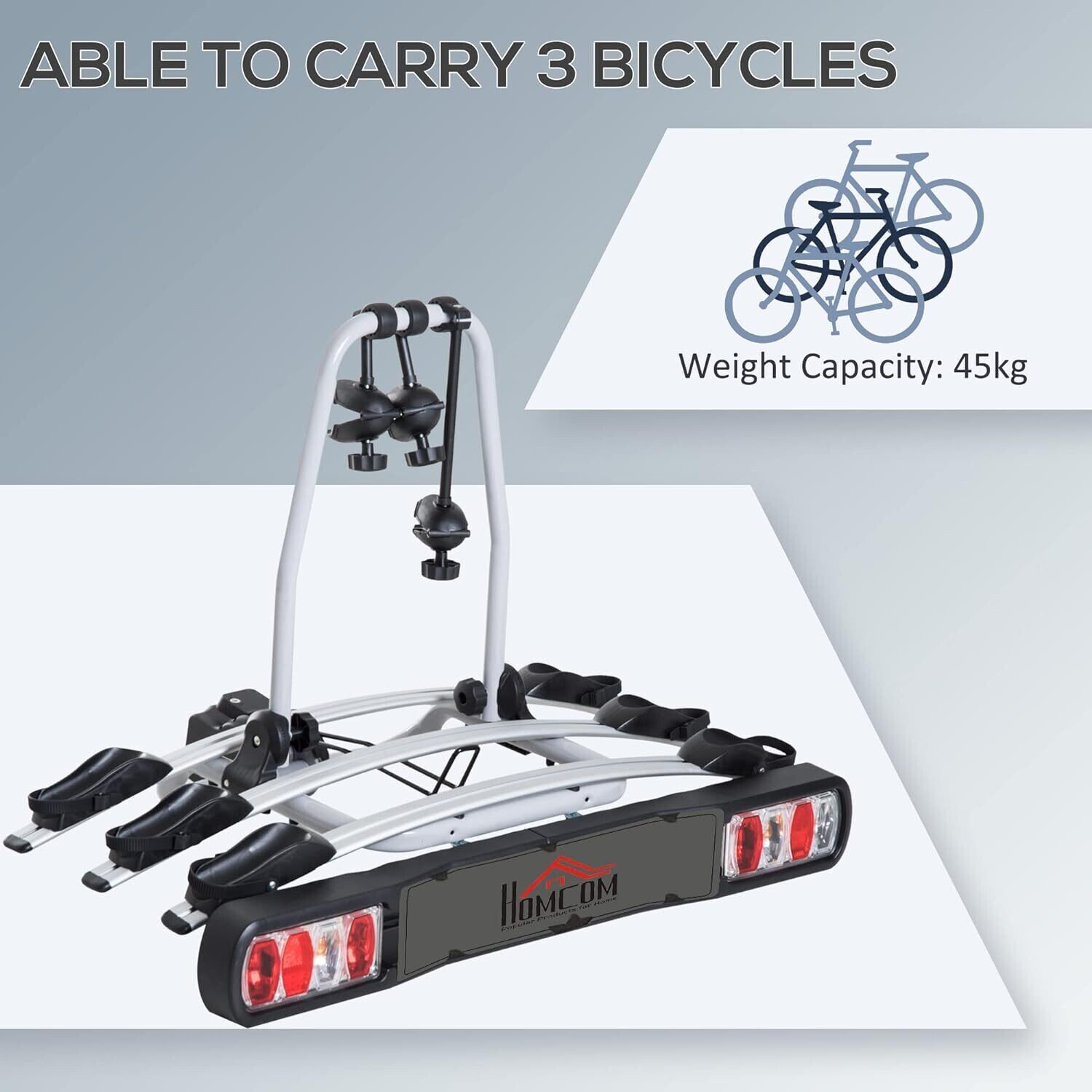 3-Bike Rear Rack Carrier – Sturdy Bicycle Rack for Secure Transport on Vehicles