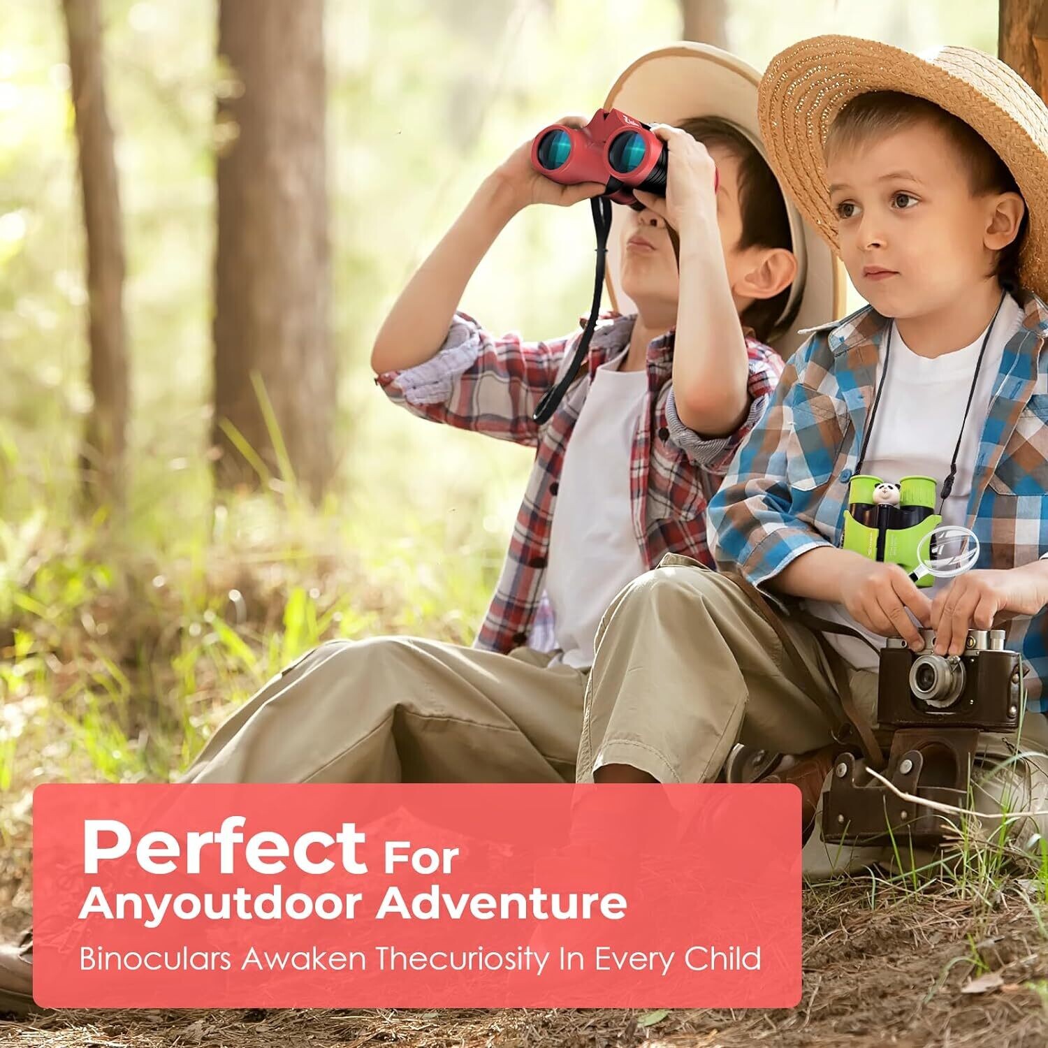 Kids Binoculars (8x21) for Ages 3-12 – Ideal Outdoor Toy for Bird Watching, Hiking, and Travel