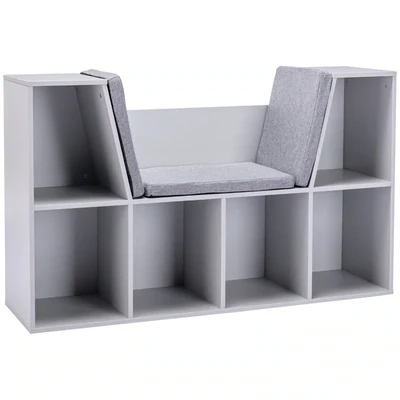 Bookcase Storage With Padded Foam Seat