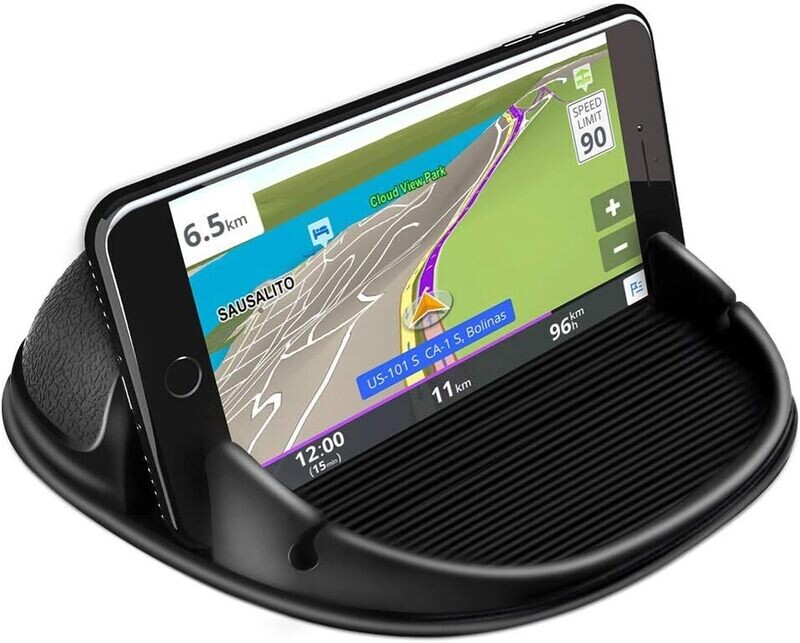 Car Phone Holder for Dashboards – Slip-Free Desk Phone Stand, Compatible with iPhone, Samsung, Android Smartphones, GPS Devices