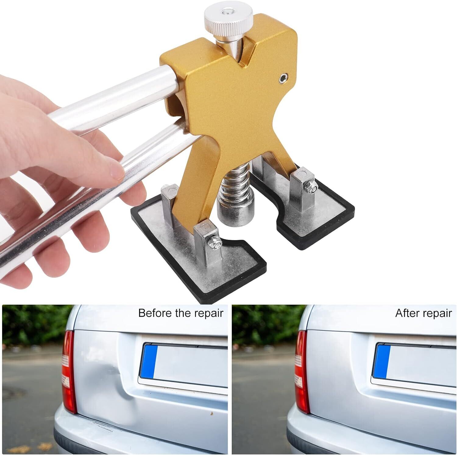 18-Piece Suction Cup Paintless Dent Repair Kit – Car Dent Removal Tool Set with Dual Lever Dent Remover for Vehicles, Refrigerators, and More