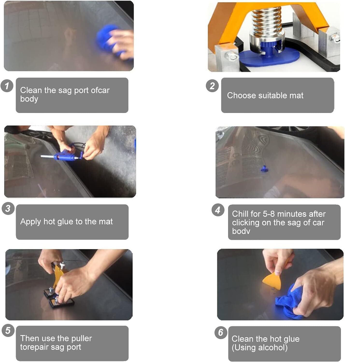 18-Piece Suction Cup Paintless Dent Repair Kit – Car Dent Removal Tool Set with Dual Lever Dent Remover for Vehicles, Refrigerators, and More