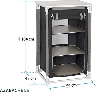 Camping Storage Cupboard with 3 Shelves – Portable Organizer for Outdoor Gear and Supplies