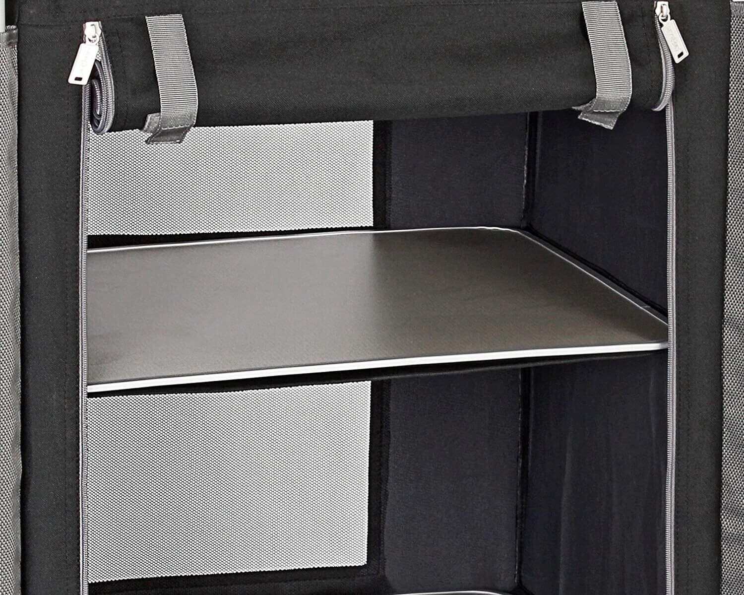 Camping Storage Cupboard with 3 Shelves – Portable Organizer for Outdoor Gear and Supplies