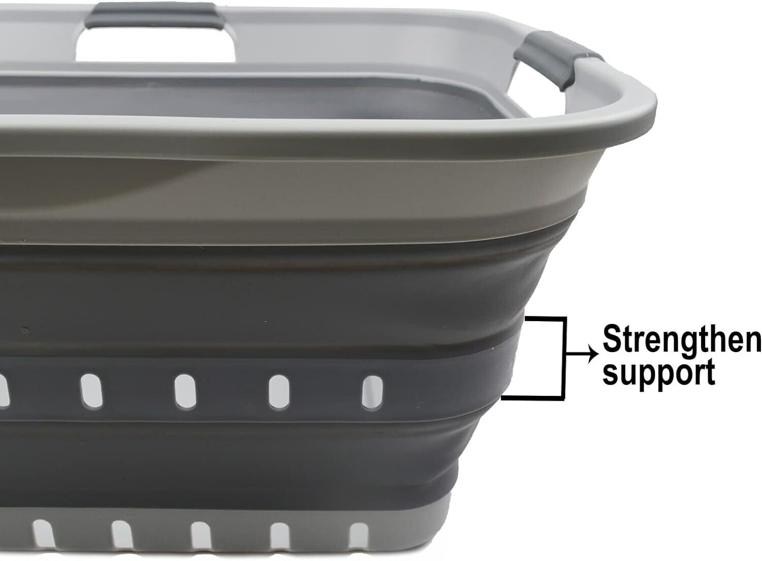 42L Foldable Plastic Laundry Basket, Pop-Up Storage Container, Portable and Space-Saving Laundry Organizer for Easy Storage and Transport