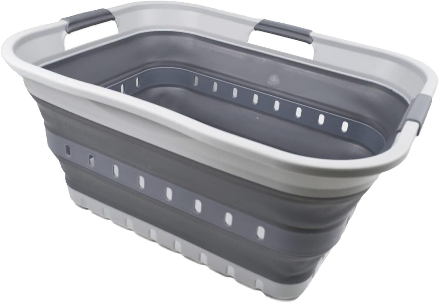 42L Foldable Plastic Laundry Basket, Pop-Up Storage Container, Portable and Space-Saving Laundry Organizer for Easy Storage and Transport
