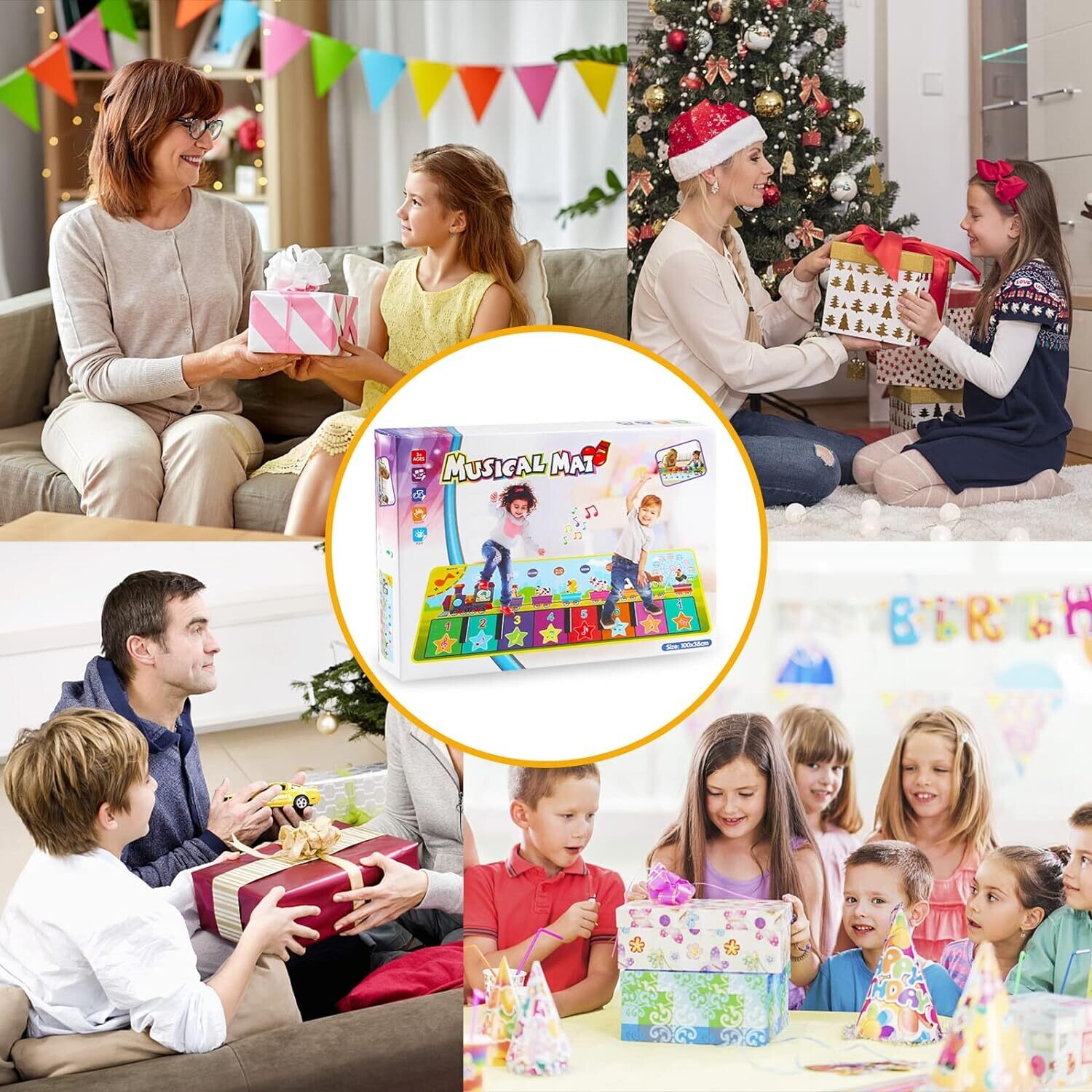 Children&#39;s Music Piano Mat, Educational Toy for 1-4 Years Boys and Girls, Interactive Birthday Gift for Toddlers and Babies
