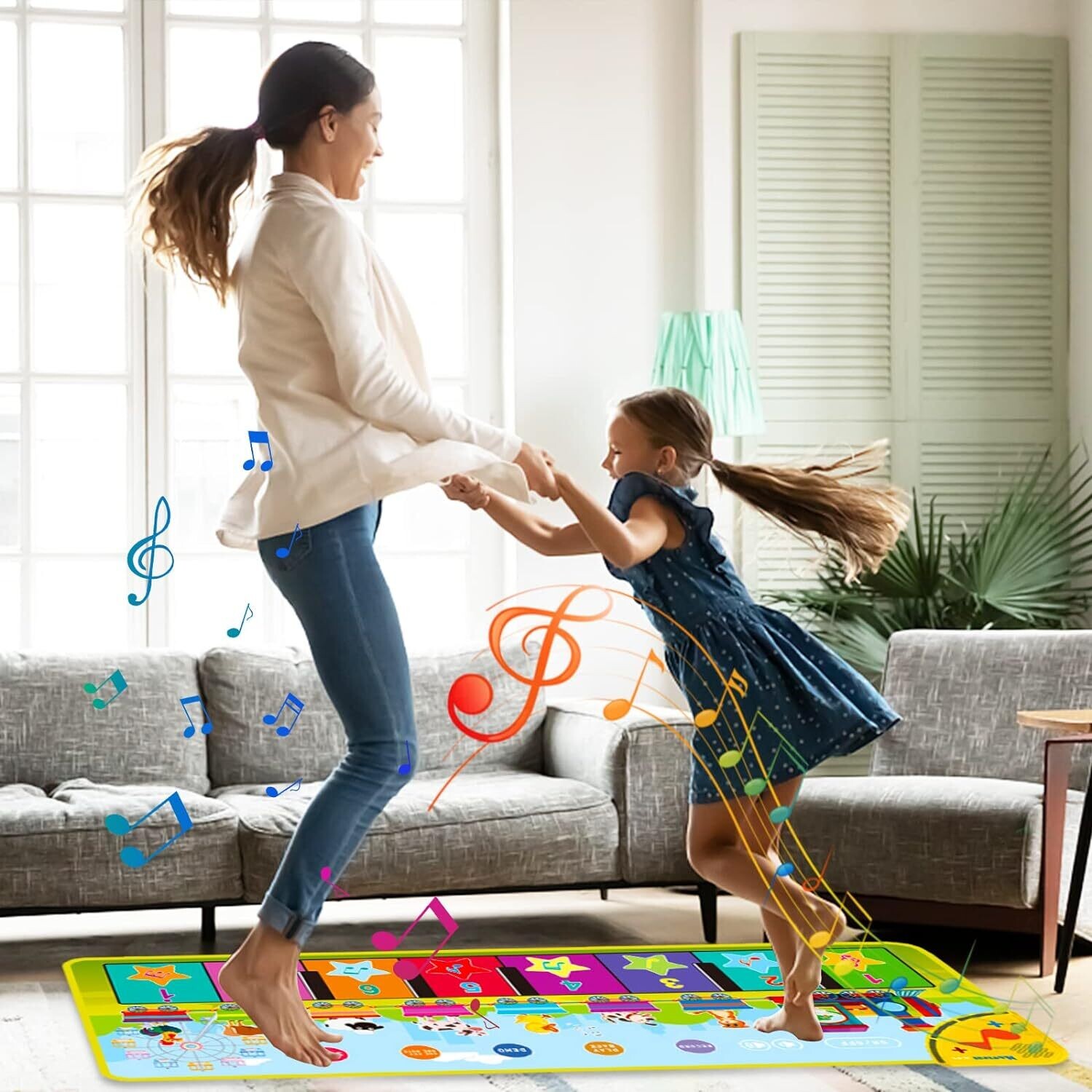 Children&#39;s Music Piano Mat, Educational Toy for 1-4 Years Boys and Girls, Interactive Birthday Gift for Toddlers and Babies