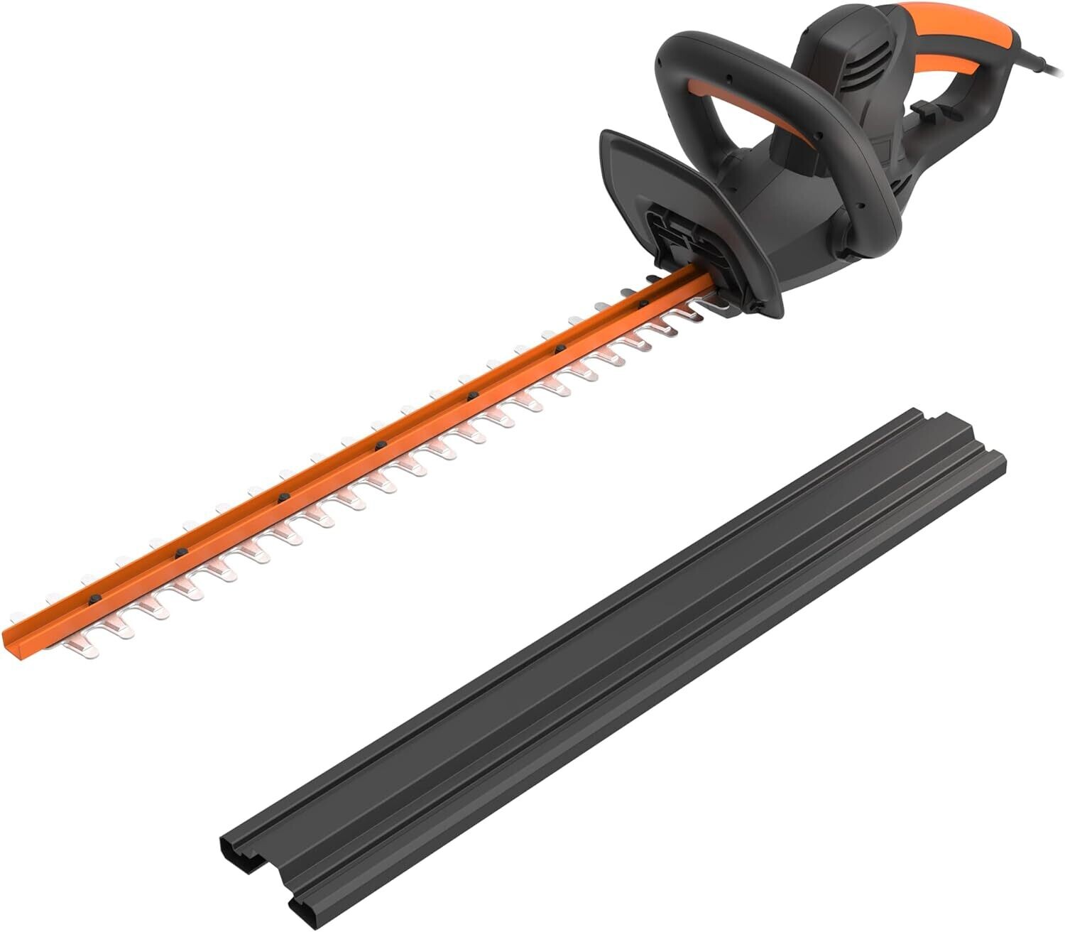 Cordless Pole Hedge Trimmer with 2.0Ah Battery, Size: WG216E 500W 51cm Hedge Trimmer 8m, Black