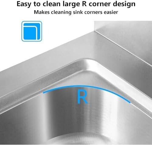 Double Bowl Kitchen Sink with 360° Rotating Faucet – Stainless Steel Sink for Modern Kitchens