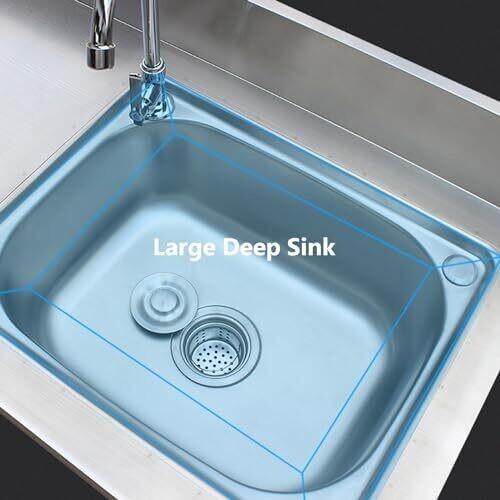 Double Bowl Kitchen Sink with 360° Rotating Faucet – Stainless Steel Sink for Modern Kitchens