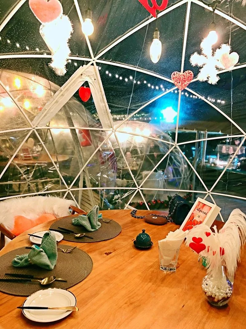 Geo Dome Luxury Transparent Tent – Stylish Clear Dome Tent for Glamping, Outdoor Events, and Special Occasions