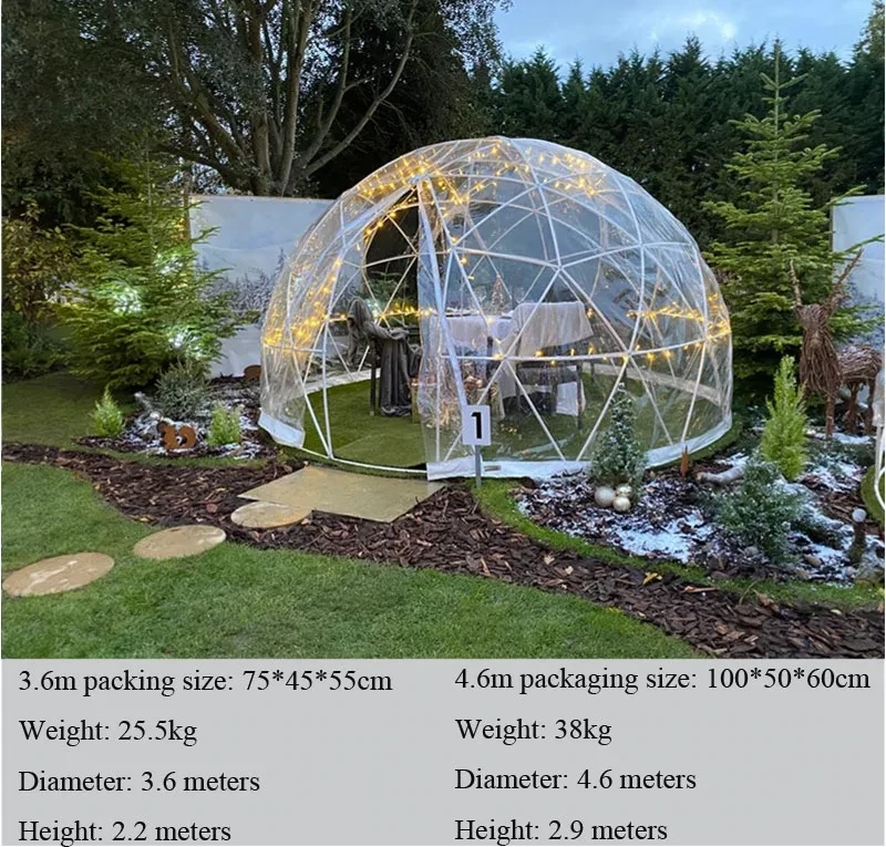 Geo Dome Luxury Transparent Tent – Stylish Clear Dome Tent for Glamping, Outdoor Events, and Special Occasions