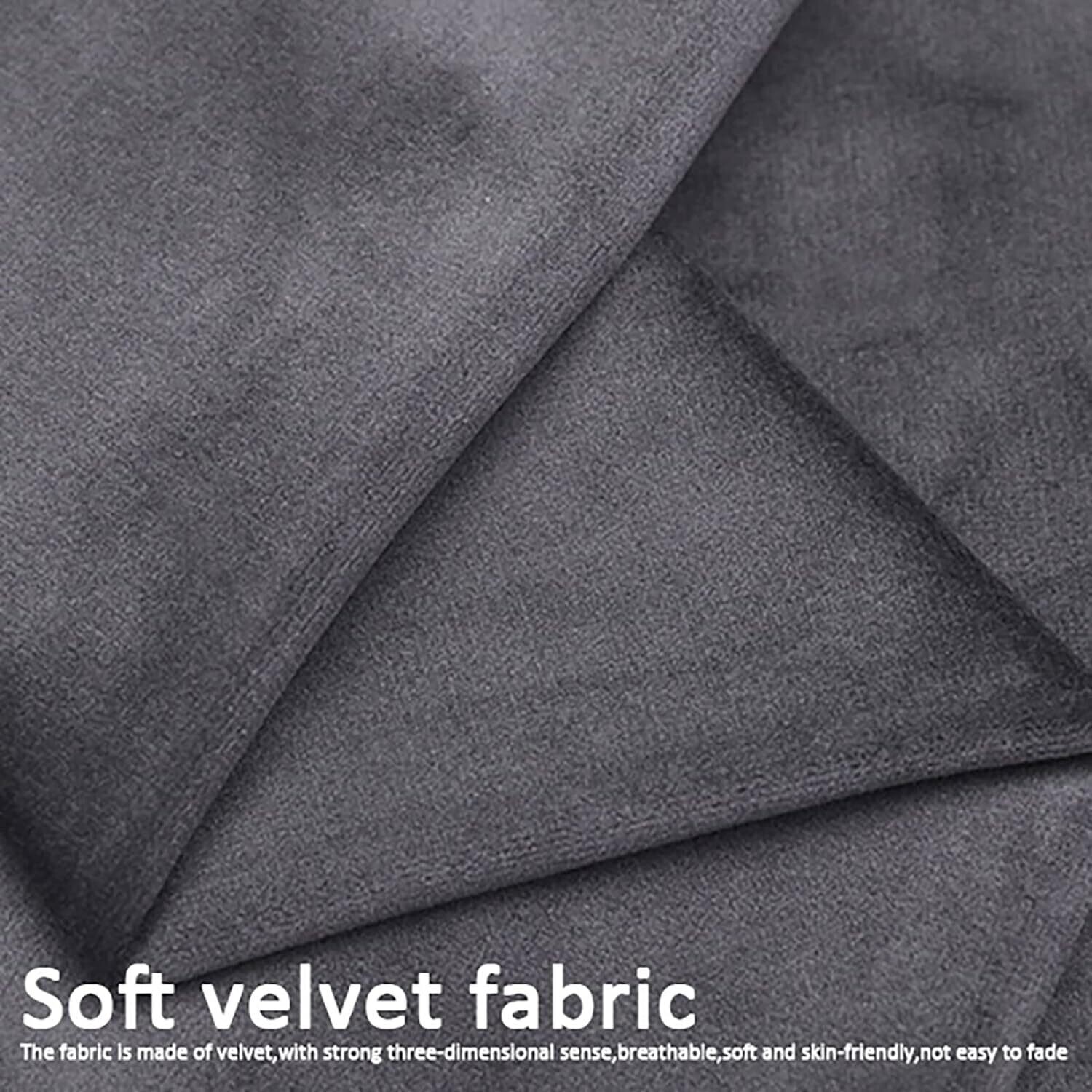 Dressing Table Puff Velvet Fabric Stool – Upholstered Velvet Pouf Stool for Bedroom and Vanity Use