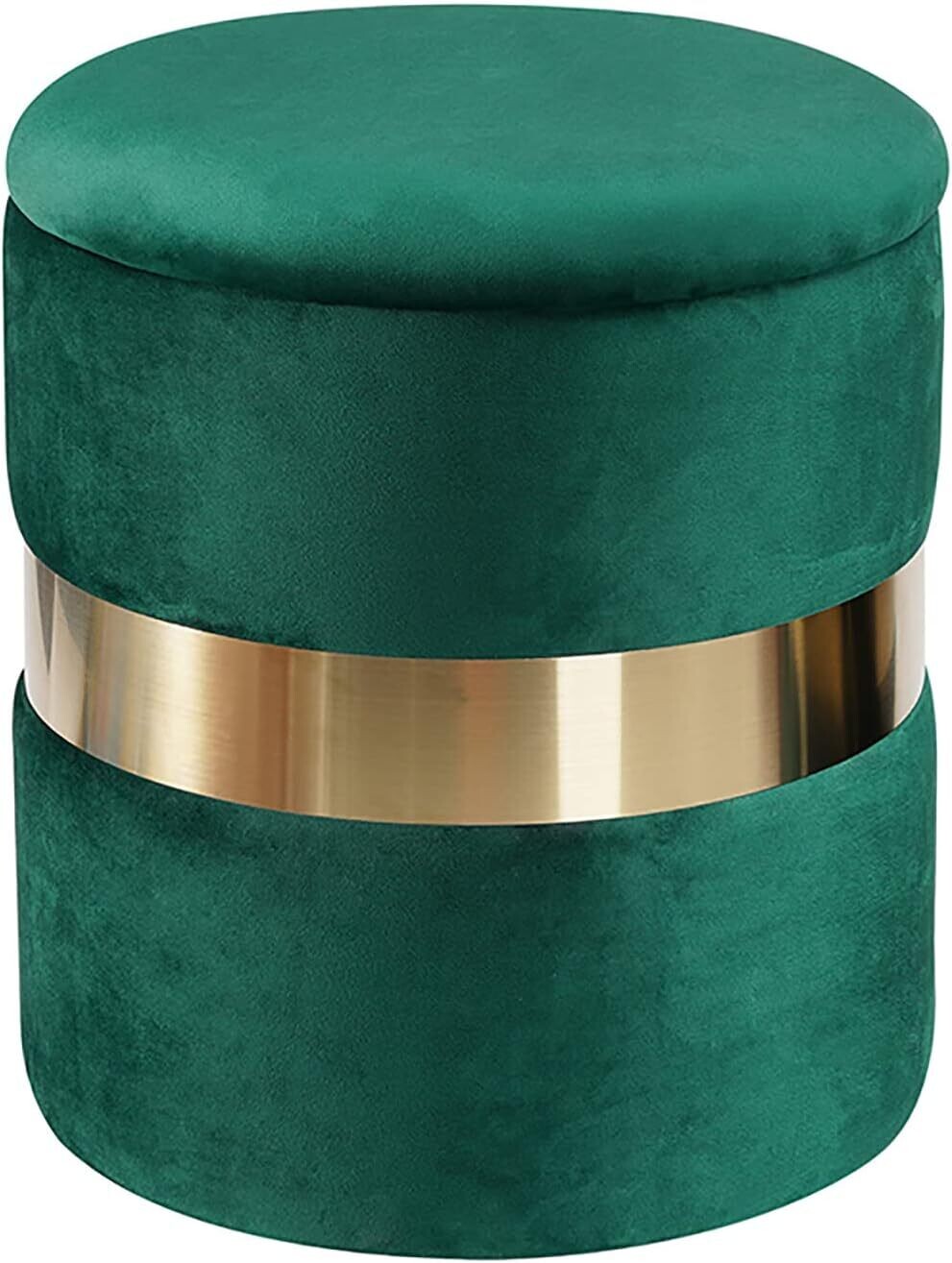 Dressing Table Puff Velvet Fabric Stool – Upholstered Velvet Pouf Stool for Bedroom and Vanity Use