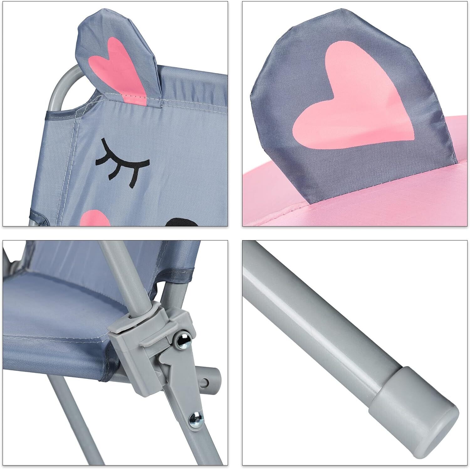 Children&#39;s Camping Seating Set with Umbrella – Folding Chairs &amp; Table for Outdoor Camping and Garden Use