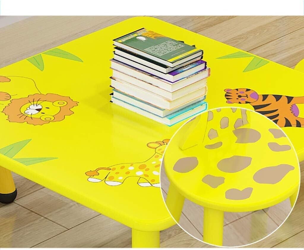 Durable Wooden Table &amp; Chairs Set for Kids, Sturdy Construction, Perfect for Playrooms or Learning Spaces
