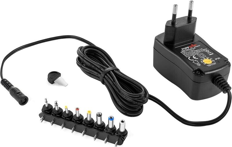 AC/DC Universal Switching Power Supply - Versatile 3V, 4.5V, 5V, 6V, 7.5V, 9V, 12V Output for Multipurpose Use in Various Electronic Devices