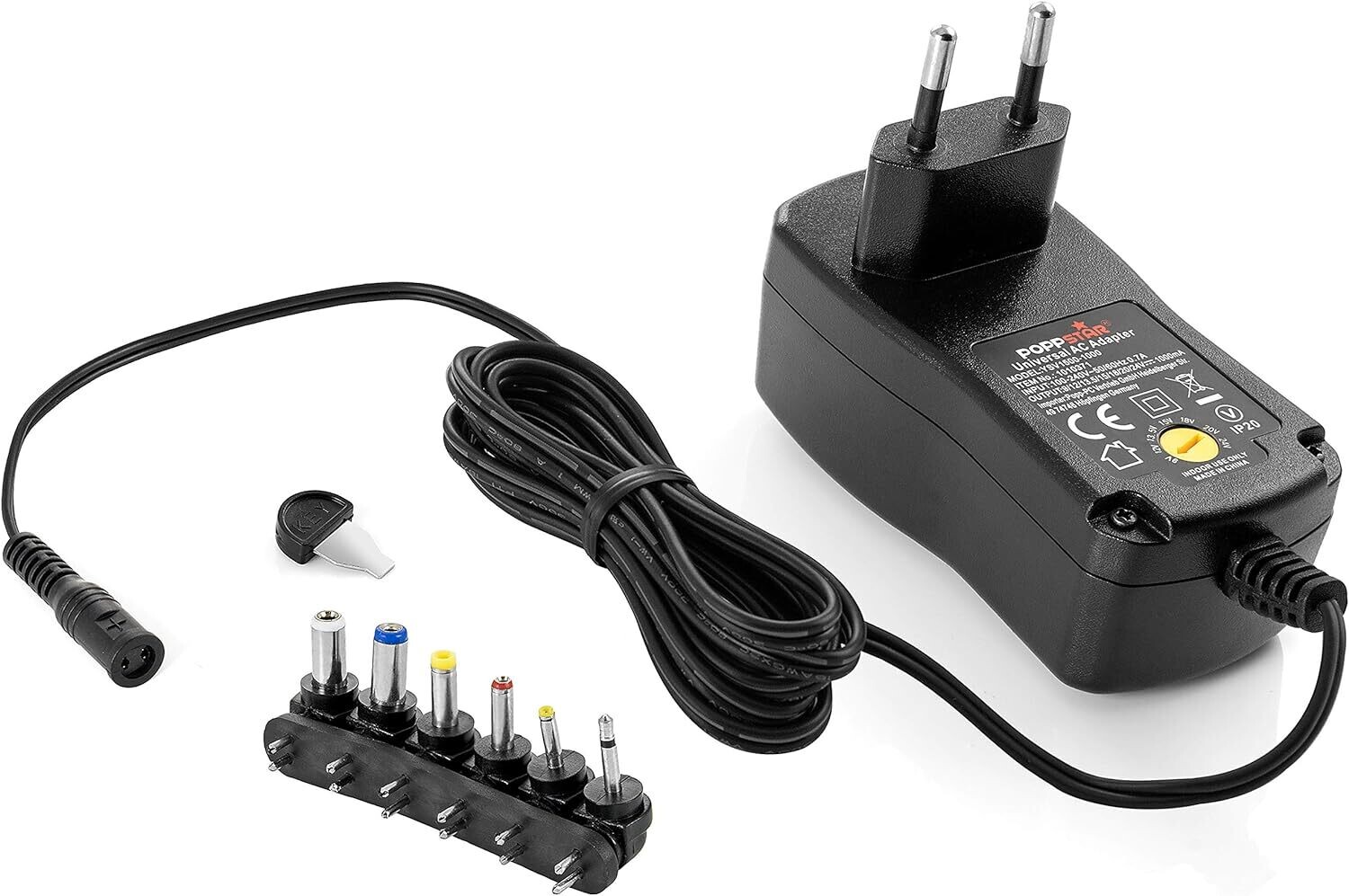 AC/DC Universal Switching Power Supply - Versatile 3V, 4.5V, 5V, 6V, 7.5V, 9V, 12V Output for Multipurpose Use in Various Electronic Devices
