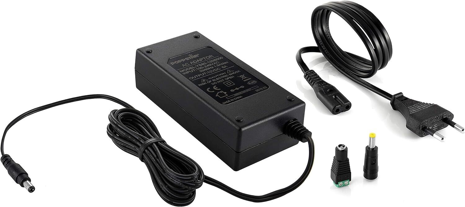 AC/DC Universal Switching Power Supply - Versatile 3V, 4.5V, 5V, 6V, 7.5V, 9V, 12V Output for Multipurpose Use in Various Electronic Devices