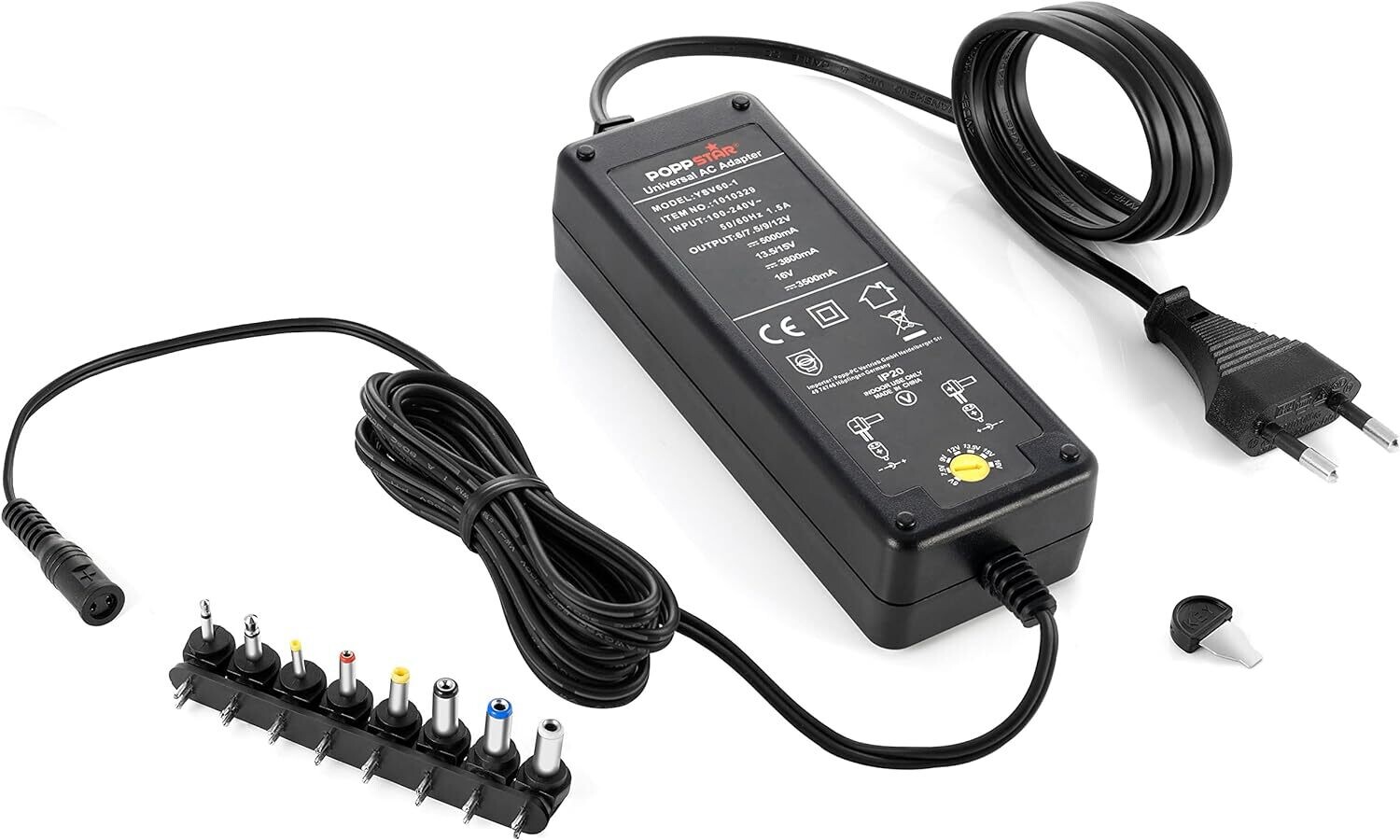 AC/DC Universal Switching Power Supply - Versatile 3V, 4.5V, 5V, 6V, 7.5V, 9V, 12V Output for Multipurpose Use in Various Electronic Devices