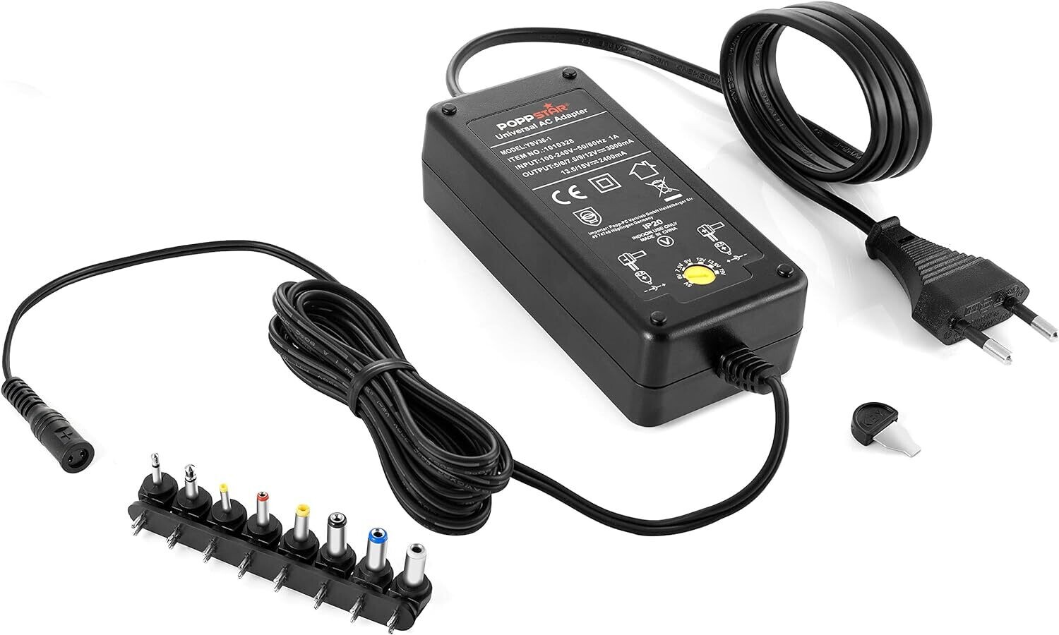 AC/DC Universal Switching Power Supply - Versatile 3V, 4.5V, 5V, 6V, 7.5V, 9V, 12V Output for Multipurpose Use in Various Electronic Devices