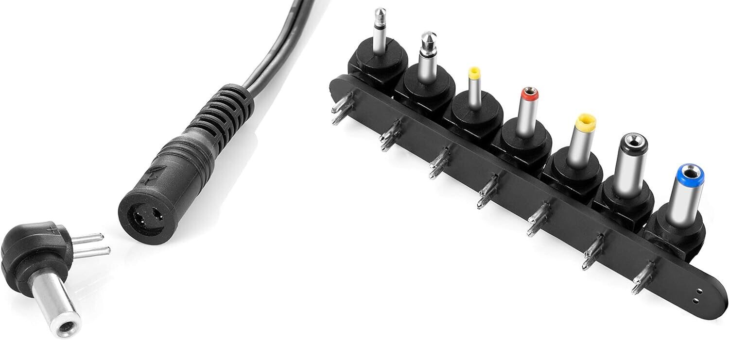 AC/DC Universal Switching Power Supply - Versatile 3V, 4.5V, 5V, 6V, 7.5V, 9V, 12V Output for Multipurpose Use in Various Electronic Devices