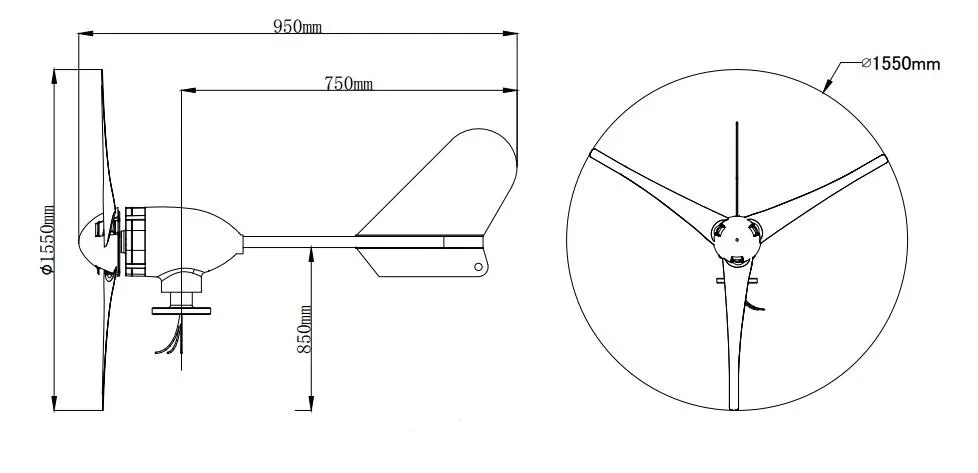 Wind Turbine Generator 300W-500W