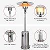 Outdoor Gas Patio Heater – Freestanding Outdoor Garden Heater Burner with Portable Wheels, Perfect for Garden Gatherings, BBQ Parties and much more, Adjustable Heat, Propane, 12KW {Silver}