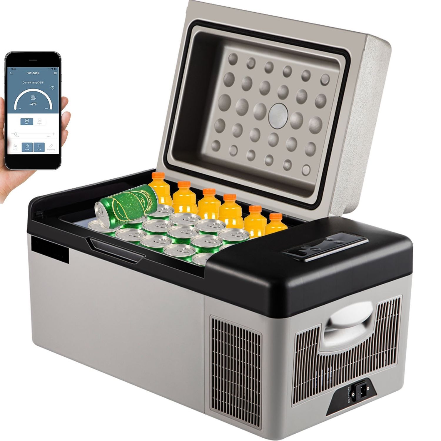 20L 22L 35L 45L 55L Car Refrigerator Portable Electric Cooler Mini Auto Fridge 12/24V DC 110-240V for Camping, Size: 20 Litres