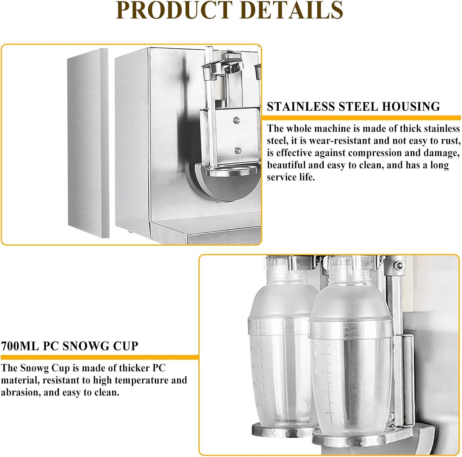 220W Automatic Bubble Tea Stirring Machine – Dual Cup Stainless Steel Boba Milkshake Maker, 400r/min Commercial Yogurt Mixer