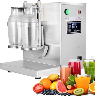 220W Automatic Bubble Tea Stirring Machine – Dual Cup Stainless Steel Boba Milkshake Maker, 400r/min Commercial Yogurt Mixer