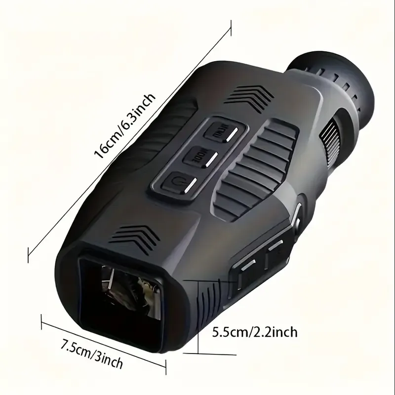 1080p HD Night Vision Monocular | Complete Darkness | R11 Device, 150-200m Range, 5x Digital Zoom, Built-in Battery
