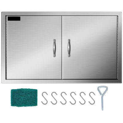 Stainless steel Walled Double Bbq Door Island For Kitchen, 39&quot; x 26&quot;