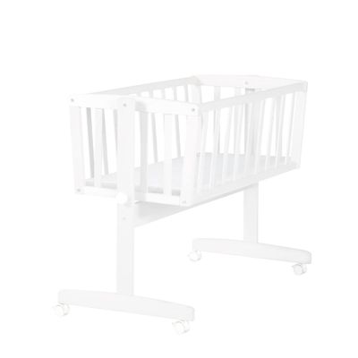 Complete Cradle Set Baby Cradle with Mattress 40 x 90 cm, Adjustable Function with Locking Knob, Brake Roller Set, Portable Crib for Babies, Infant Sleep Solution
