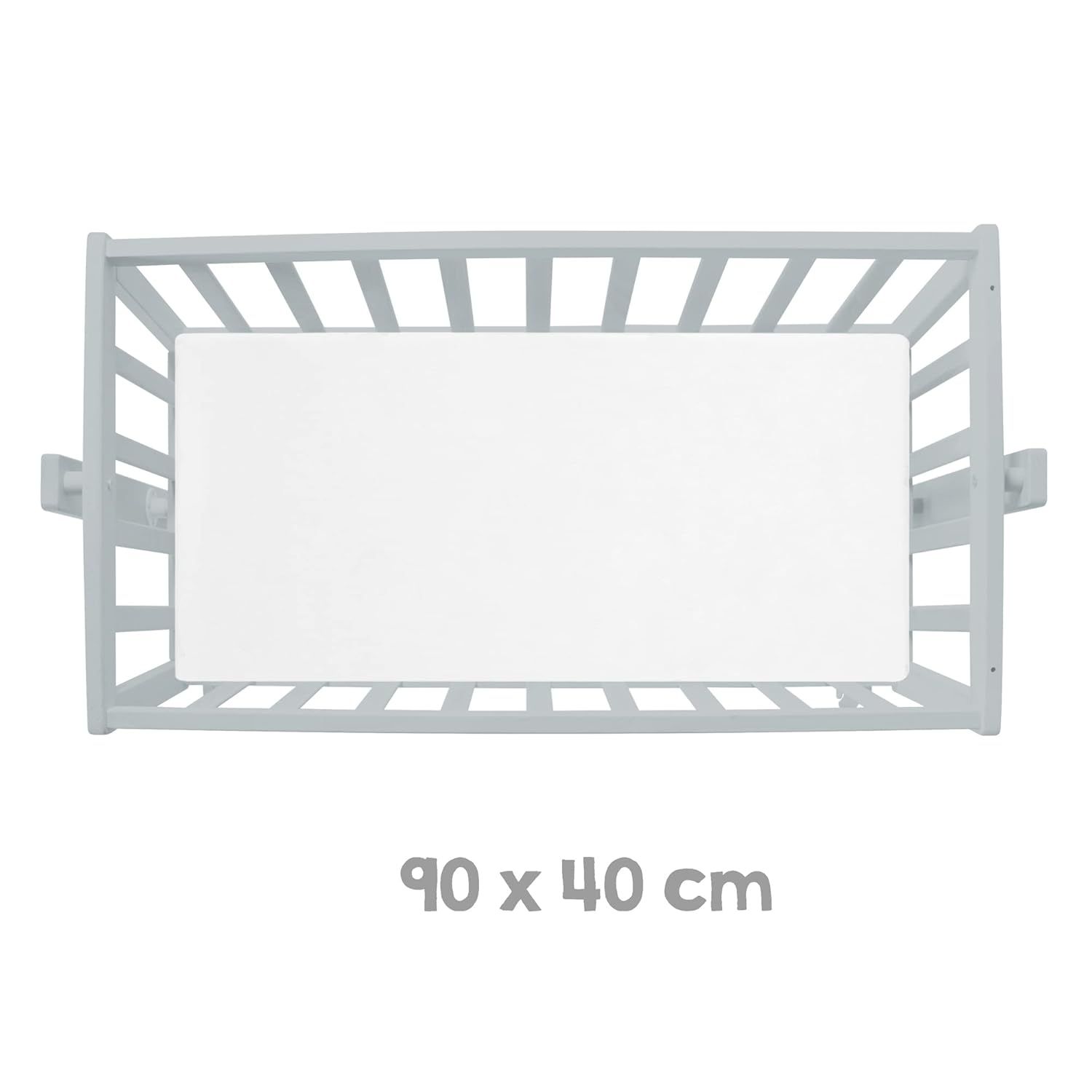 Complete Cradle Set Baby Cradle with Mattress 40 x 90 cm, Adjustable Function with Locking Knob, Brake Roller Set, Portable Crib for Babies, Infant Sleep Solution