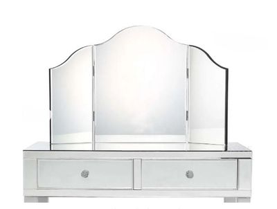 Large Tabletop Tri-Fold Vanity Mirror for Dressing Table