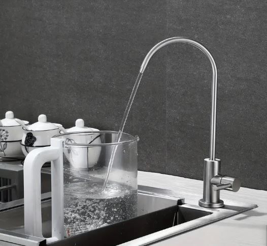 1pc Stainless Steel 304 Drinking Water Faucet for Kitchen Sink - Reverse Osmosis or Water Filtration System