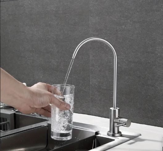1pc Stainless Steel 304 Drinking Water Faucet for Kitchen Sink - Reverse Osmosis or Water Filtration System