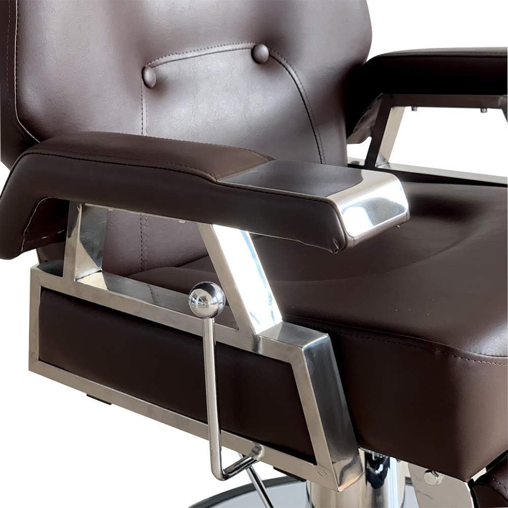 Professional Hairdressing Chair, High-Quality Faux Leather, Hydraulic Retractable
